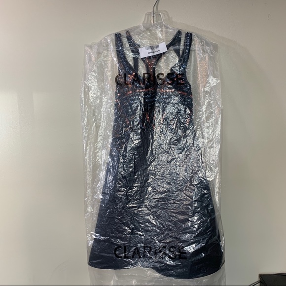 *NEW WITH TAGS* Beaded bodice flare skirt dress, Clarisse brand size 0 - Picture 14 of 15